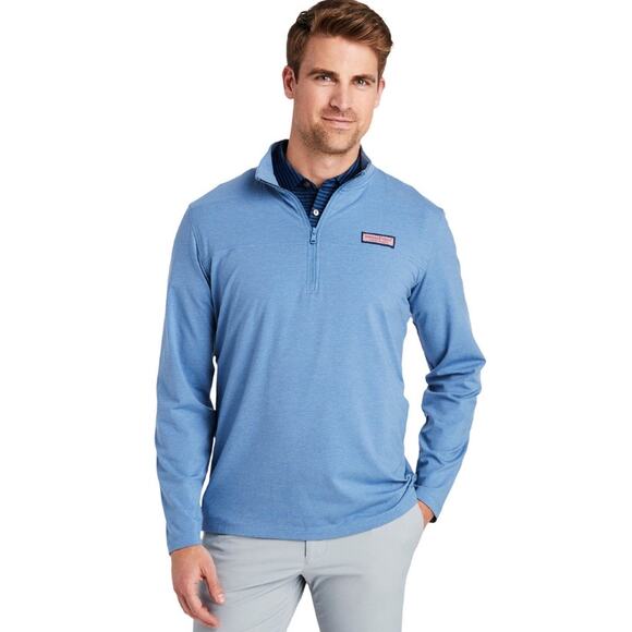 Vineyard Vines Pullover Men XL Blue Edgartown Shep Long Sleeve 1/4 Zip Preppy - Picture 3 of 8